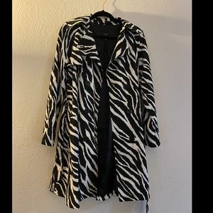 Zebra print raincoat - NEW! Fits XS/S/M